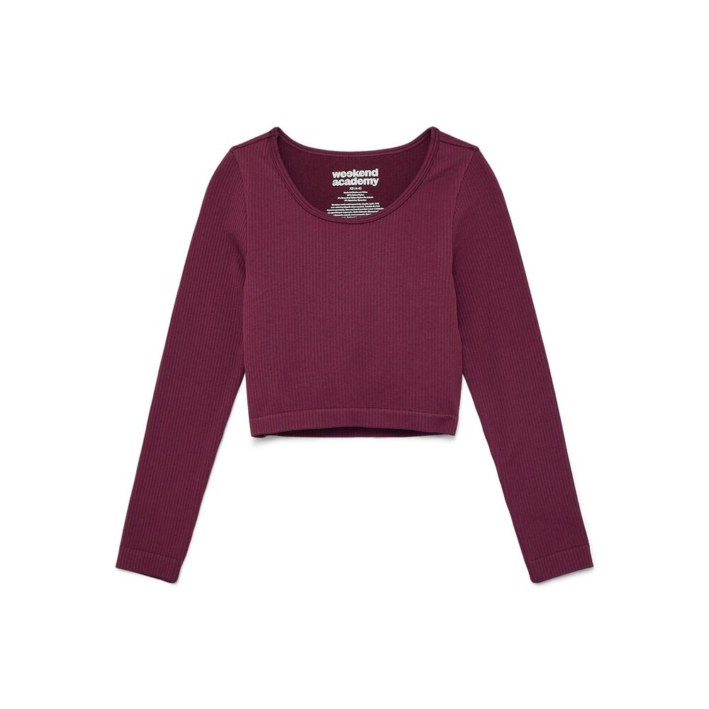 Weekend Academy Girls Seamless Long Sleeve Top - Purple